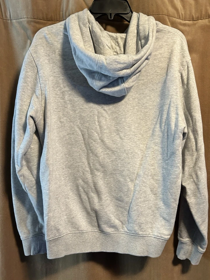 Guess Mujer Sudadera Talla M Gris Sudadera con Capucha Cordón Cuello Redondo Gris Logo Informal Foto 2 de 4