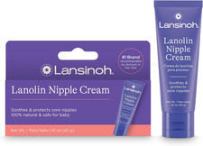 Lanolin Nipple Cream Safe for Breastfeeding Baby, 100 Natural Nipple Butter, Br
