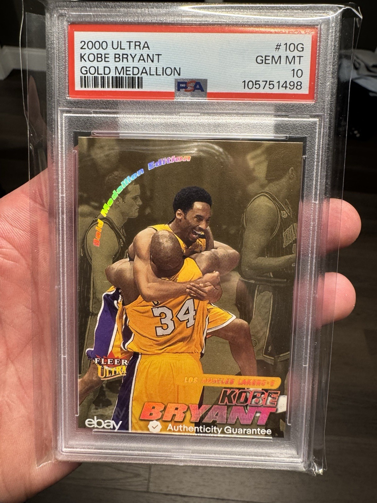 2000 Fleer Ultra - Kobe Bryant - Gold Medallion #10G Kobe W/ Shaq PSA 10 Rare