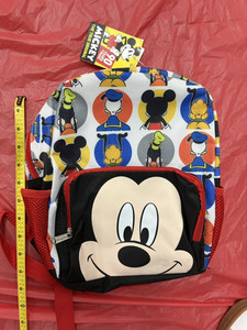 Disney 90 Years of Magic Mickey & Friends Kids Small Backpack Pockets Mesh