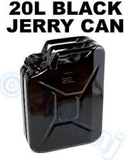 20lt Gerry Jerry Can Metal Fuel Petrol Diesel 20 BLACK