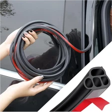 Car Door Rubber Seal Strip,Double Layer L Shape Automotive Weather Stripping,Uni