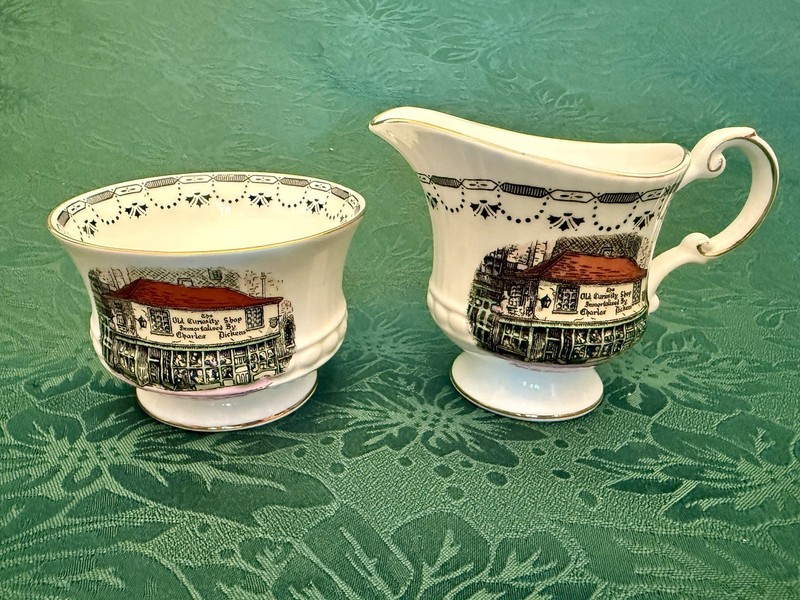 Rosina Bone China - The Old Curiosity Shop - London - Sugar & Creamer Set 