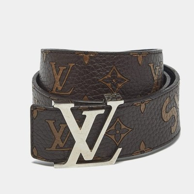 Louis Vuitton x Supreme Brown Monogram Leather LV Initiales Belt