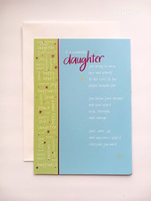 Happy Birthday Card A WONDERFUL DAUGHTER-SPECIAL IN SO MANY WAYS-LOVED VERY MUCH
