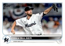 2022 Cole Sulser Topps Miami Marlins Baseball Card