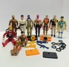Vintage G.I. Joe Lot of 8 figures + accessories 1980s to 90s