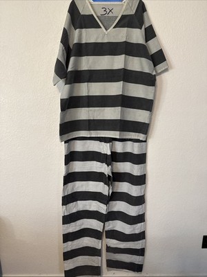Authentic Uniform Jail Inmate Prison Stripes 3XL TCI Brand USA