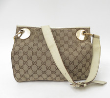 Autentica borsa a tracolla Gucci GG in pelle canvas I#50372