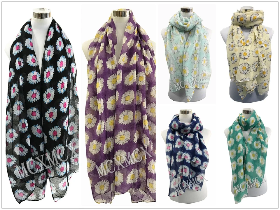 LAVIE Damen Gänseblümchendruck schal Blumendruck Muster Schal Schal Geschenk