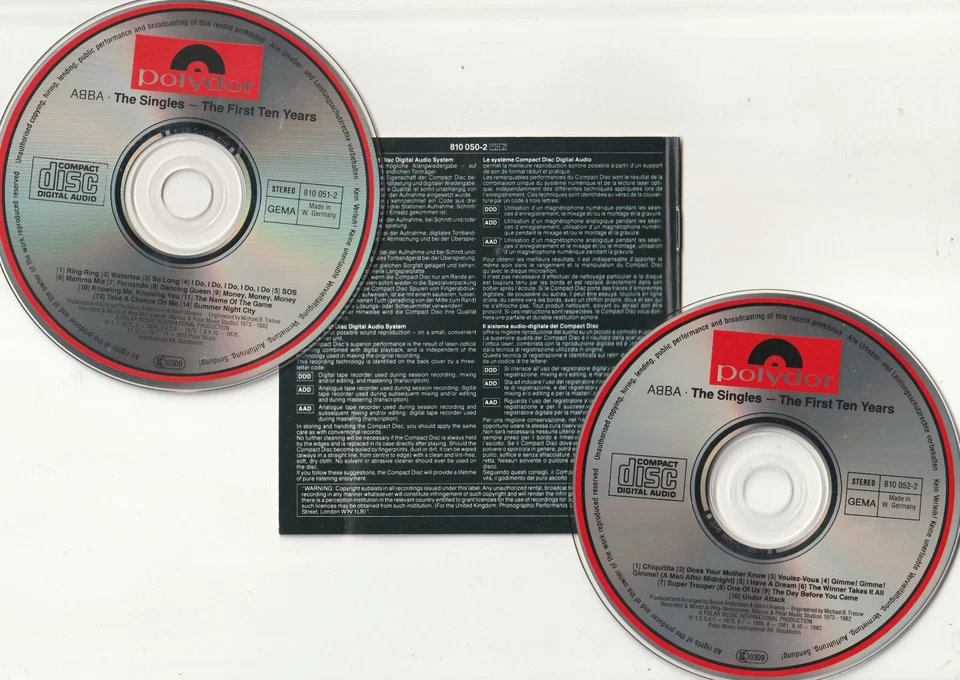 ABBA - The Singles (The First Ten Years) - 2CD Album (Fatcase) W. Germany - Image 3 of 3