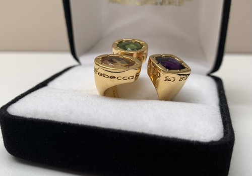 Rebecca Amethyst Peridot & Citrin Ring Größe 5,5 Hergestellt in Italien - Bild 8 von 9