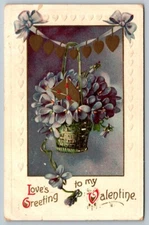 1913  Valentine's Day  Greetings  Postcard