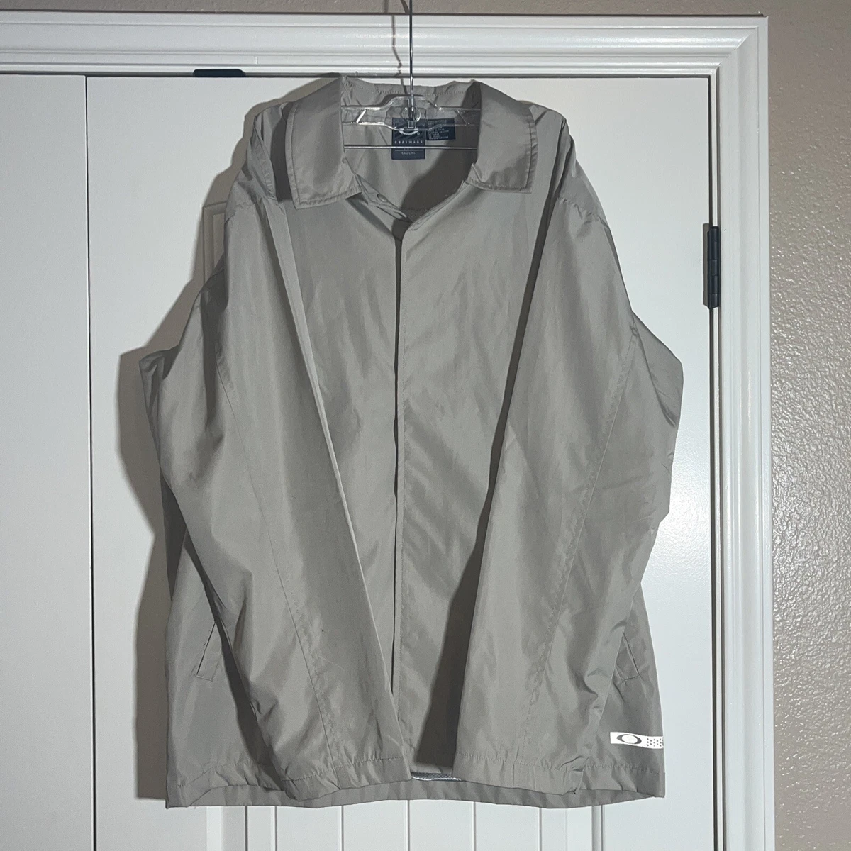 Oakley Software Jacket Mens XL Windbreaker Snap Button Lined