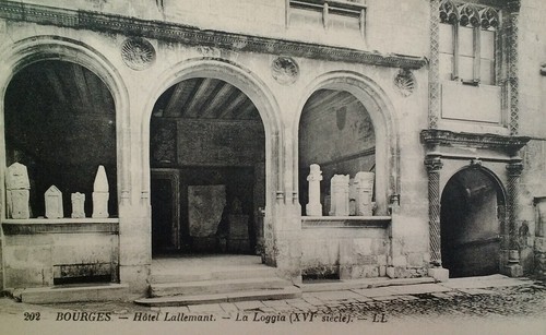 Bourges France Antique Postcard Early 1900s Rare Hotel Lallemant Loggia Room