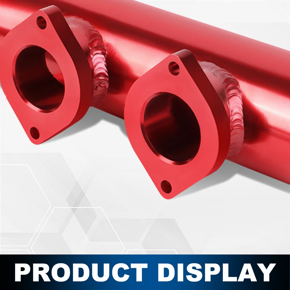 RED DUAL TYPE S/RS 2.5" ALUMINUM TURBO BLOW OFF VALVE FLANGE PIPPING ADAPTOR - Image 2 of 4