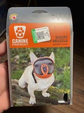 Canine Friendly Soft Mesh Short Snout Muzzle Frenchie, Pug Terr 9  -12  Sz Small