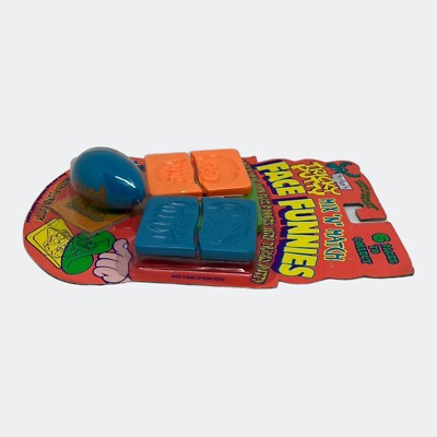 Moose's Tricky Putty Mix 'N' Match Fluro Face Funnies - Vintage