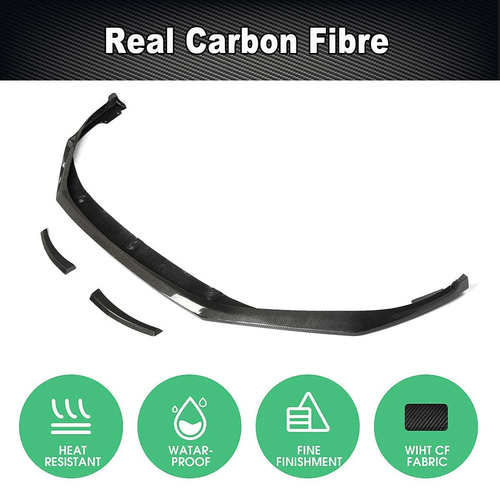 For Porsche Panamera 971 2017-2019 REAL CARBON Front Bumper Lip Splitter Spoiler - Picture 6 of 12