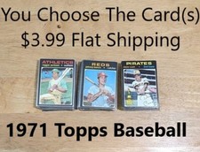 1971 Topps Baseball Cards YOUR CHOICE  $3.99 Flat Shipping UPDATED 8/11/24