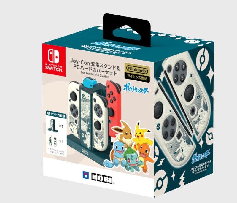 Hori Pokemon Joy-Con Charging Stand PC Hard Cover Set Nintendo Switch JAPAN  NEW