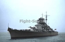 WW2 Picture Photo Rare Photo Bismarck largest battleship built by Germans 4100