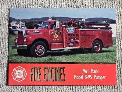 1993 FAMA Fire Engines #46 1961  Mack Model B-95 Pumper Hagerstown Maryland 