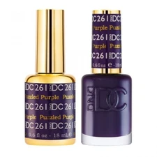 DND DC DUO #261 Puzzled Purple  Gel Polish Nail Polish .6oz NEW