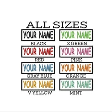 Custom Name Tag Personalized Embroidered Applique Patch Bikers, Uniforms Veteran