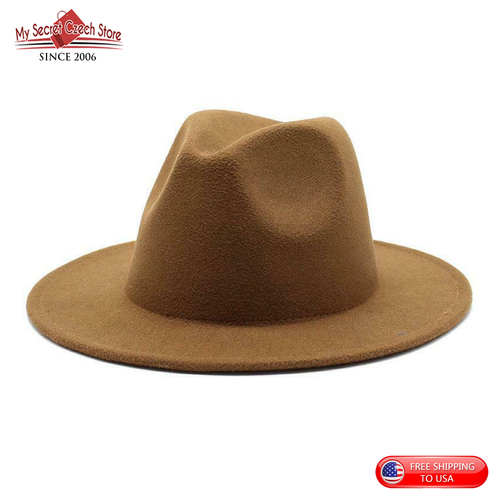 Felt Fedora Cap Round Hat Vintage Style 