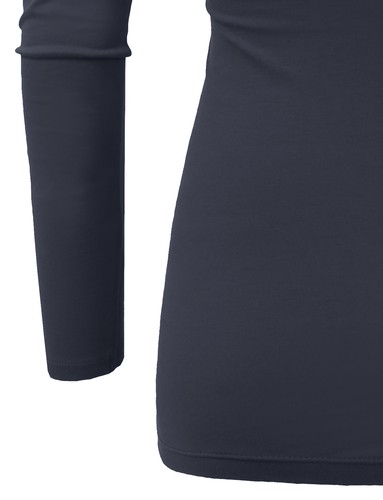 T-shirt casual NE PEOPLE da donna leggera base maniche lunghe girocollo collo casual NEWT78 - Foto 63 di 213