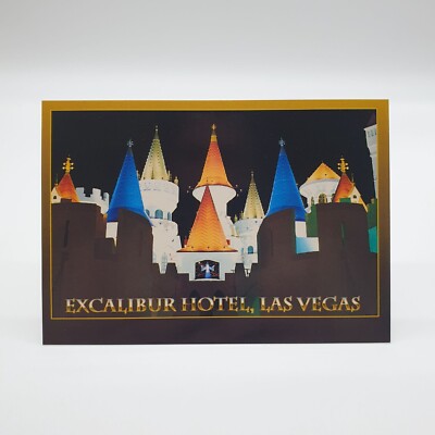 Vintage Postcard Las Vegas King Arthur Excalibur Hotel Casino Nevada Castle