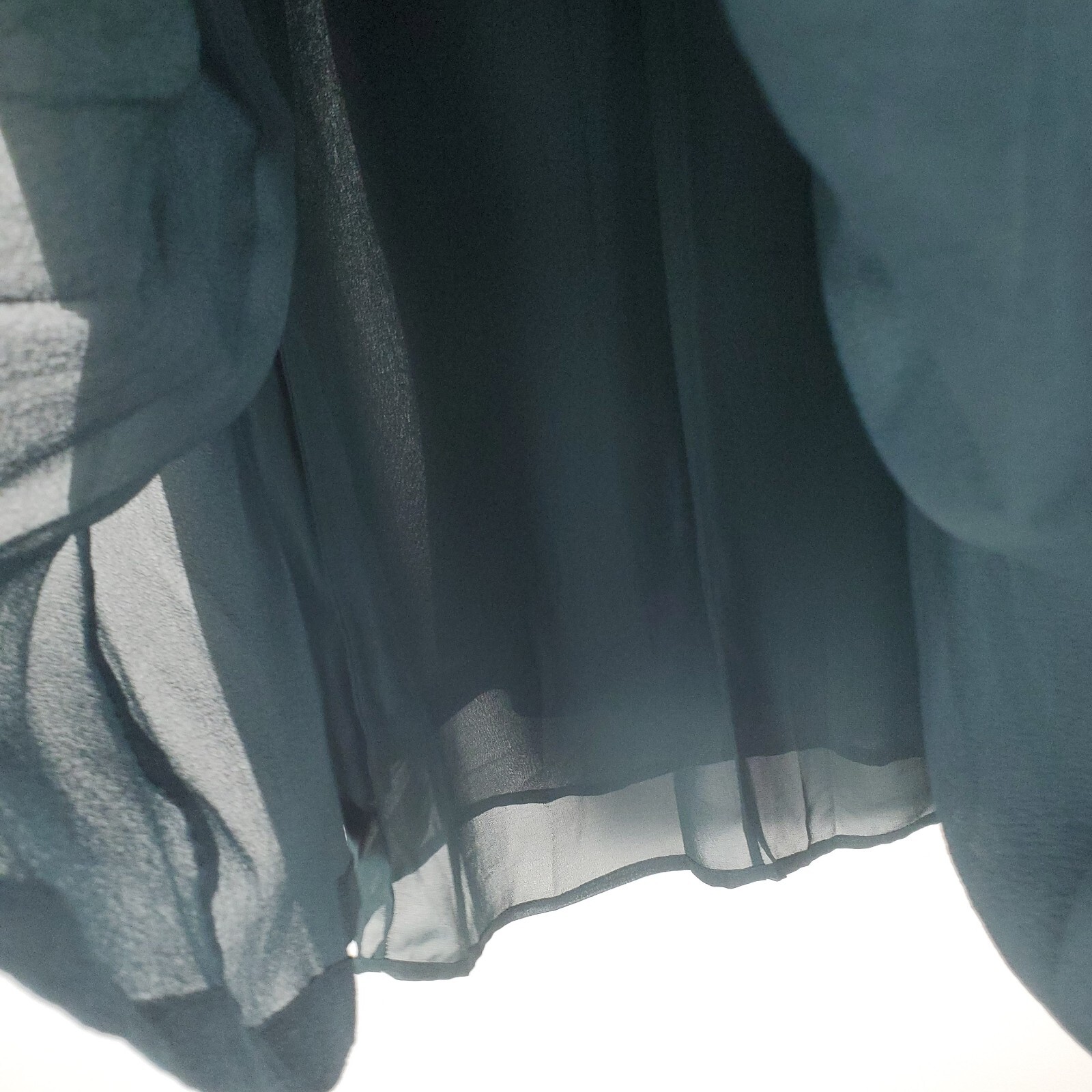 Tory Burch Silk Tunic Mini Dress Women 10 Hunter Green Layered Lagenlook Keyhole thumbnail 16