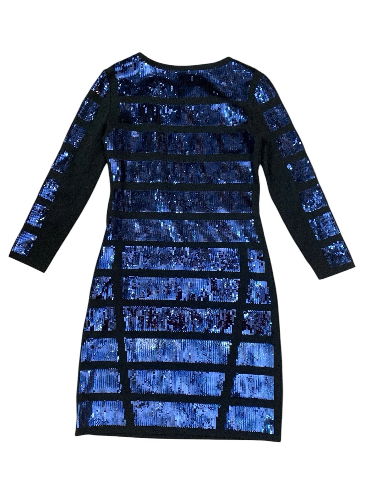 Abito da festa Tory Burch blu con paillettes manica lunga taglia XS