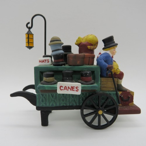 Dept. 56 Chelsea Market Hat Monger and Cart, Heritage Village #58392 Incomplete - Picture 2 of 9