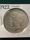 1922 Peace Silver Dollar $1 UNC 90% US Silver