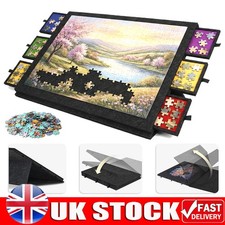 Felt Jigsaw Puzzle Board Portable Puzzle Storage Table w/ 6 Slid Drawer 1000pcs