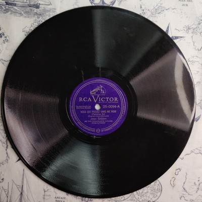 Jean Sablon Vous Qui Passez Sans Me Voir 1947 10'' 78 RPM VG RCA Victor Chanson