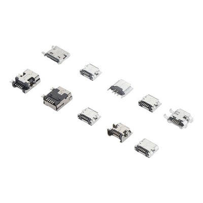 100Pcs Micro USB Typ B Connector Mini Female Jack Sockel 10 Arten Mit Aufbe AL
