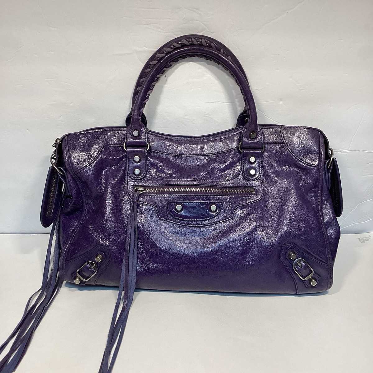 バッグ balenciaga city bag BALENCIAGA The City Bag 2WAY Shoulder Bag Purple | eBay