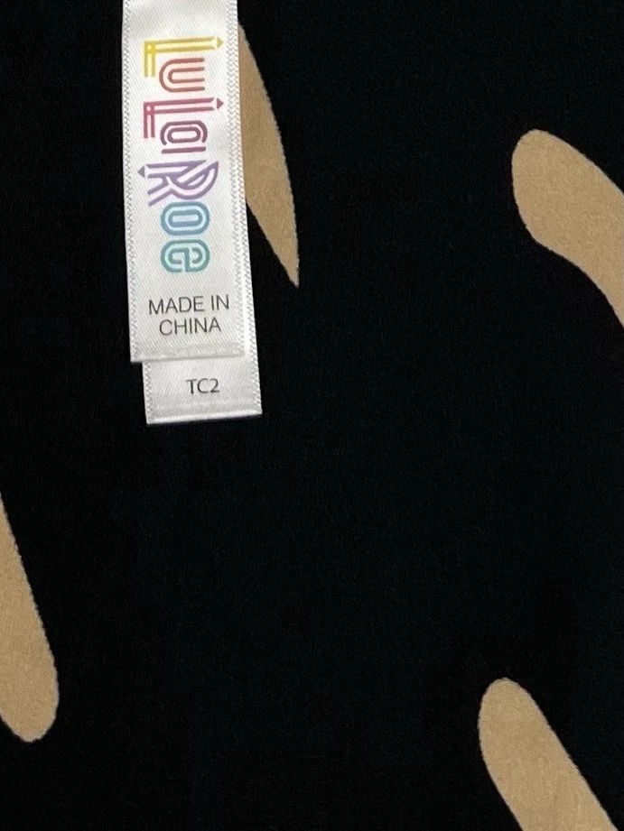 Leggings LuLaRoe TC2 Alto Curvilíneo 2 NEGROS Animal Salvaje Selva LEOPARDO Tigre Informal Foto 4 de 4