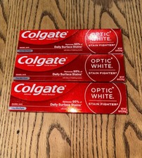 NEW / SET OF 3 Colgate Optic White Stain Fighter 6.0 oz Clean Mint Paste Each 0.89 per gallon