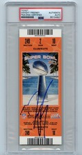 Dwight Freeney Signed Autograph Full 2007 Colts Super Bowl XLI Ticket Stub PSA