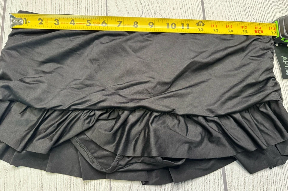 Apt. 9 Skort de natación con falda acanalada l negro nuevo forrado Foto 2 de 4