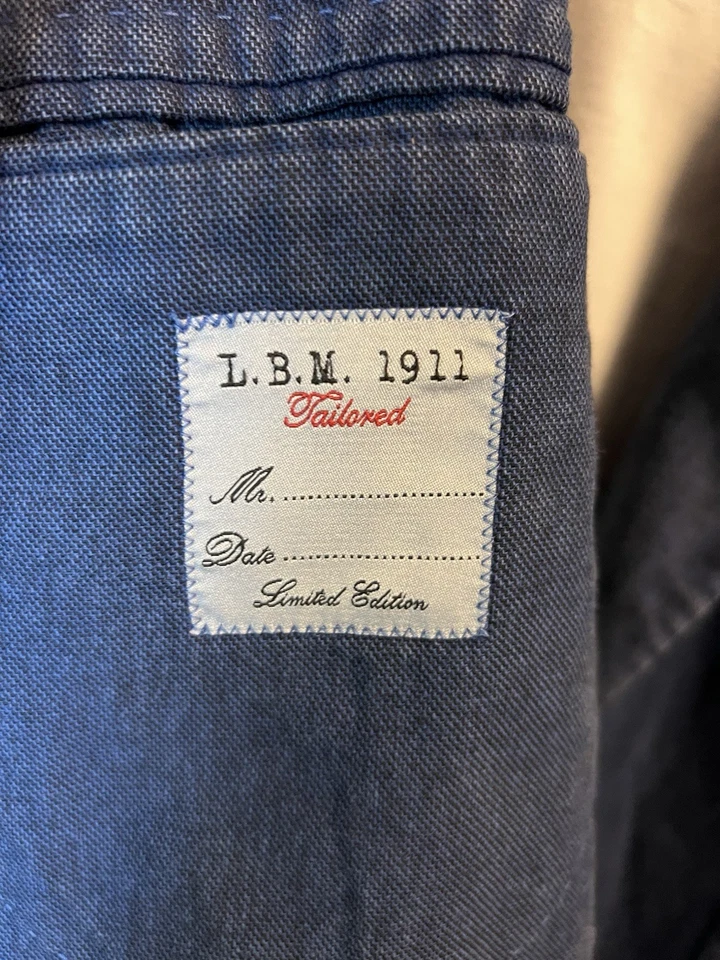 Abrigo deportivo LBM 1911 azul algodón - talla 56eu/44R Foto 4 de 4