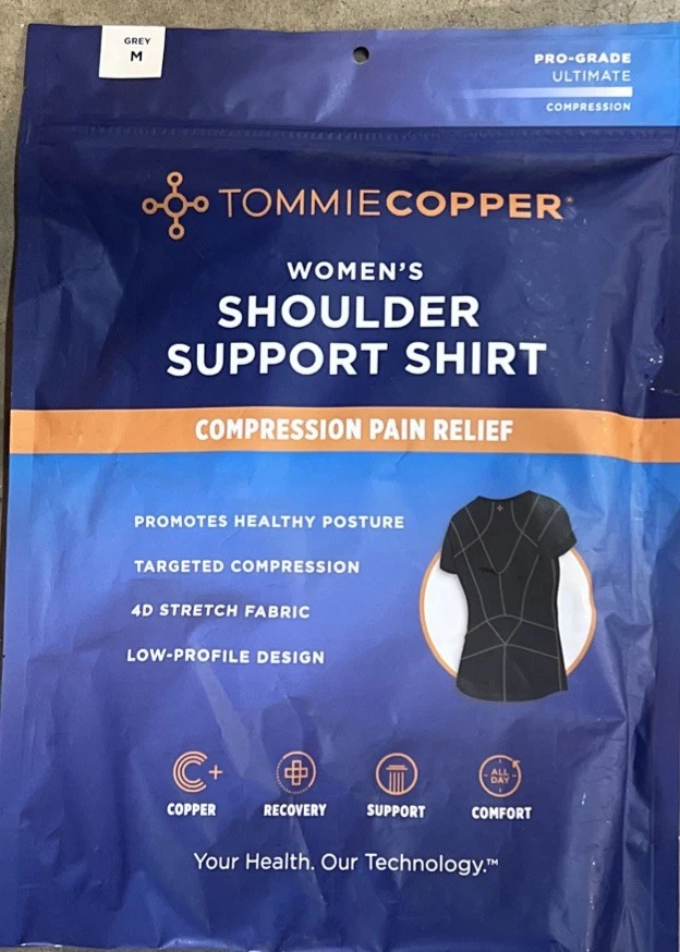 Tommie Copper Shirt Womens Medium Shoulder Support Athletic Tee Compression $79