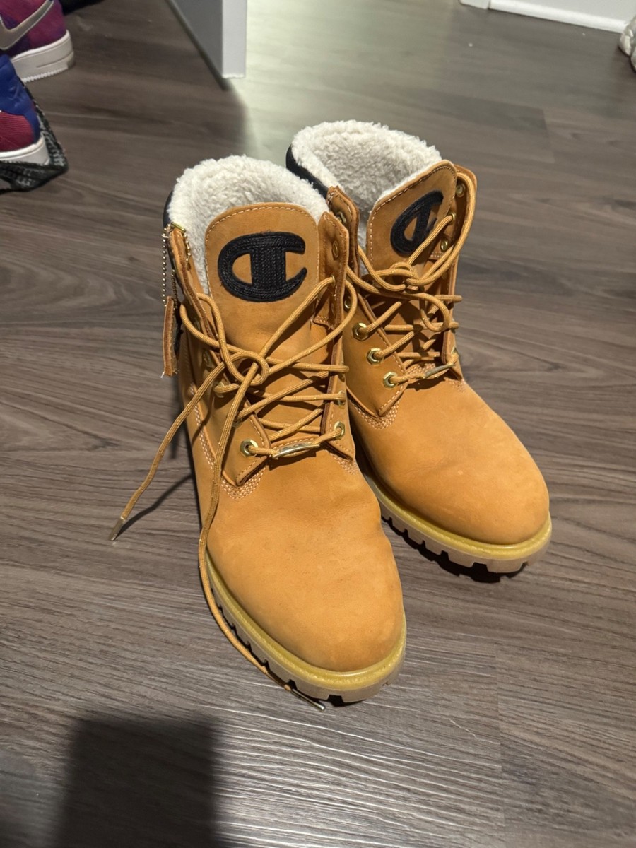 Timberland X Champion Premium 6” Wheat Boots - Size 11, Barely