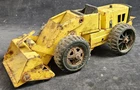 Vintage 1970s Tonka Pressed Steel Front End Loader - 10.5" x 4.25" x 4"