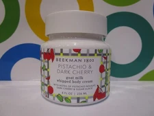 BEEKMAN 1802 ~ PISTACHIO & DARK CHERRY WHIPPED BODY CREAM ~ 8 OZ