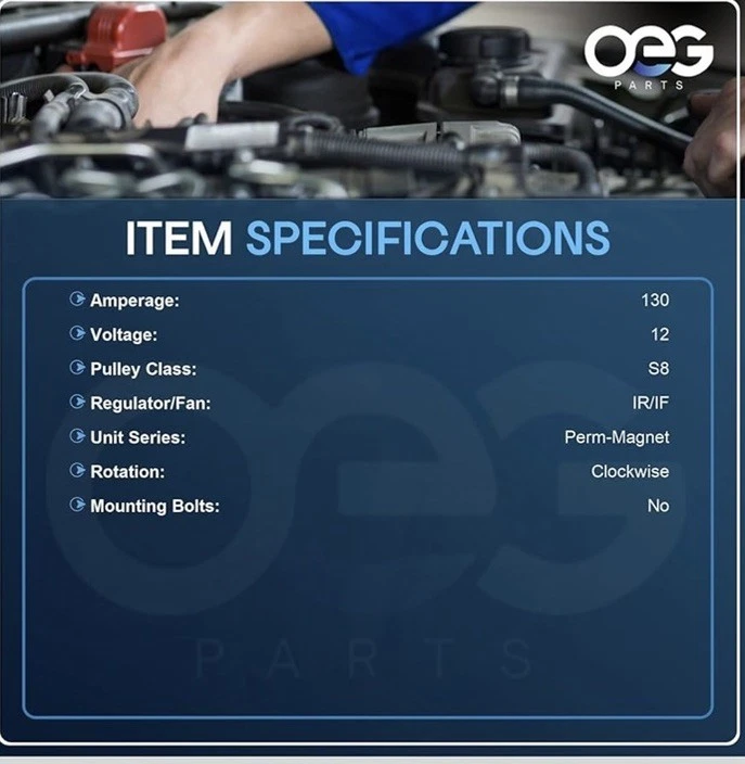 Ford Alternator F65U10300BB, F85U10300BA, AFD0078, 40014015, 40014015R 5.4L V8 - Image 3 of 4